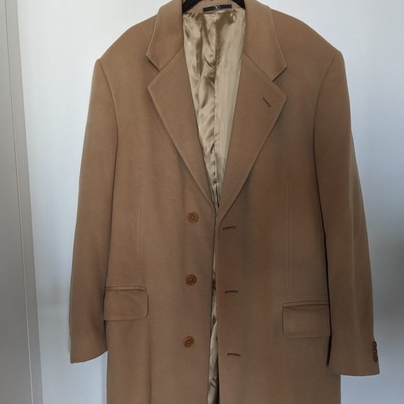 Men's Valentino caramel 100 % cashmere coat - Picture 2 of 10